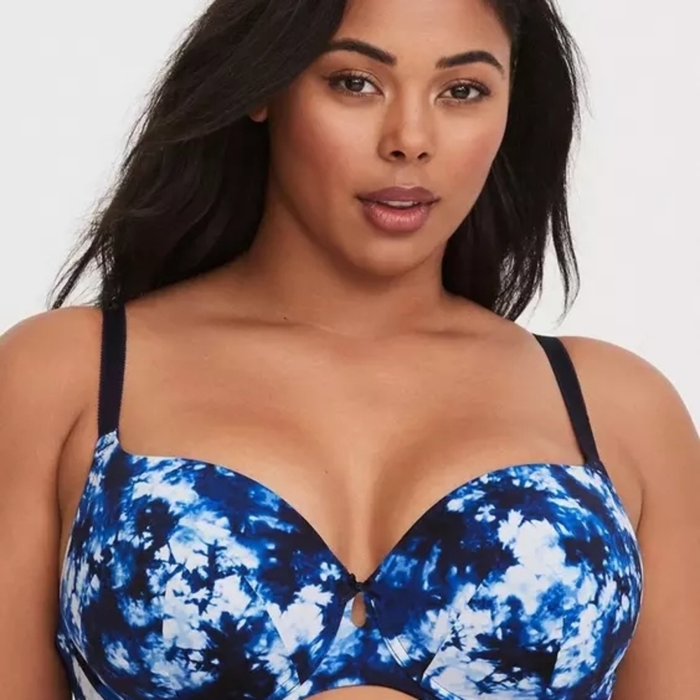 Women's Blue Tie-Dye Bra